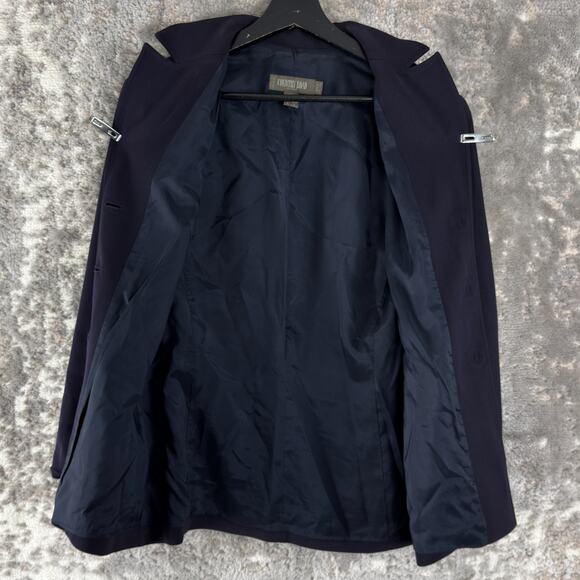 Country Road Size 6 Career Notched Blazer Jacket Navy Long Sleeve Lined Button - Picture 4 of 9